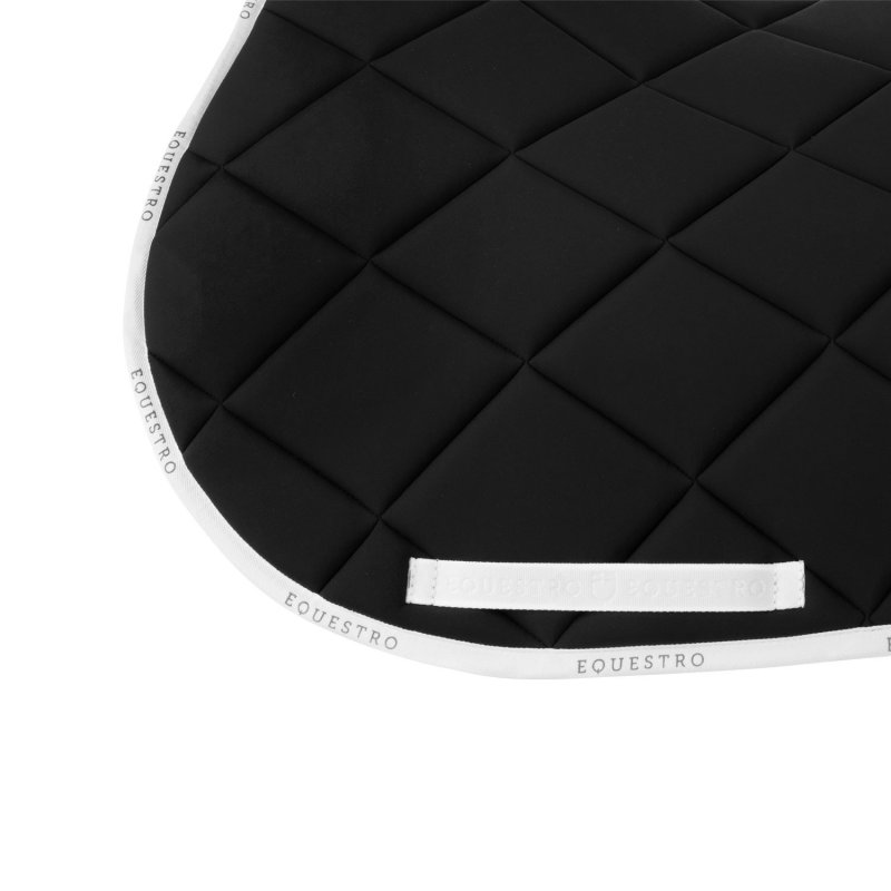 Equestro Sottosella salto in tessuto tecnico con logo - Nero/Bianco