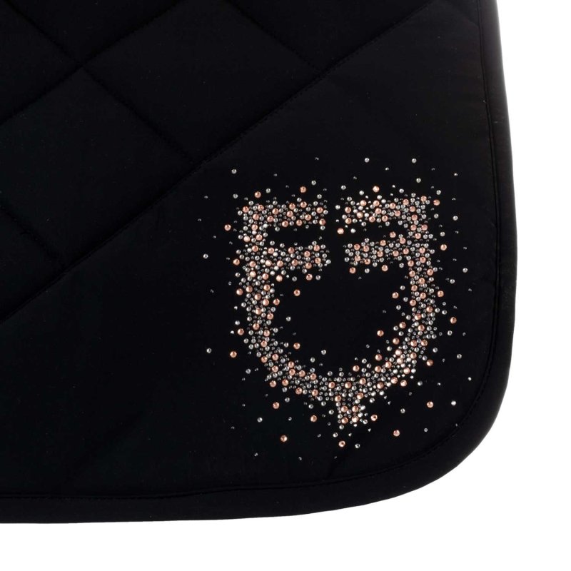 Equestro Sottosella salto con logo in strass - Nero