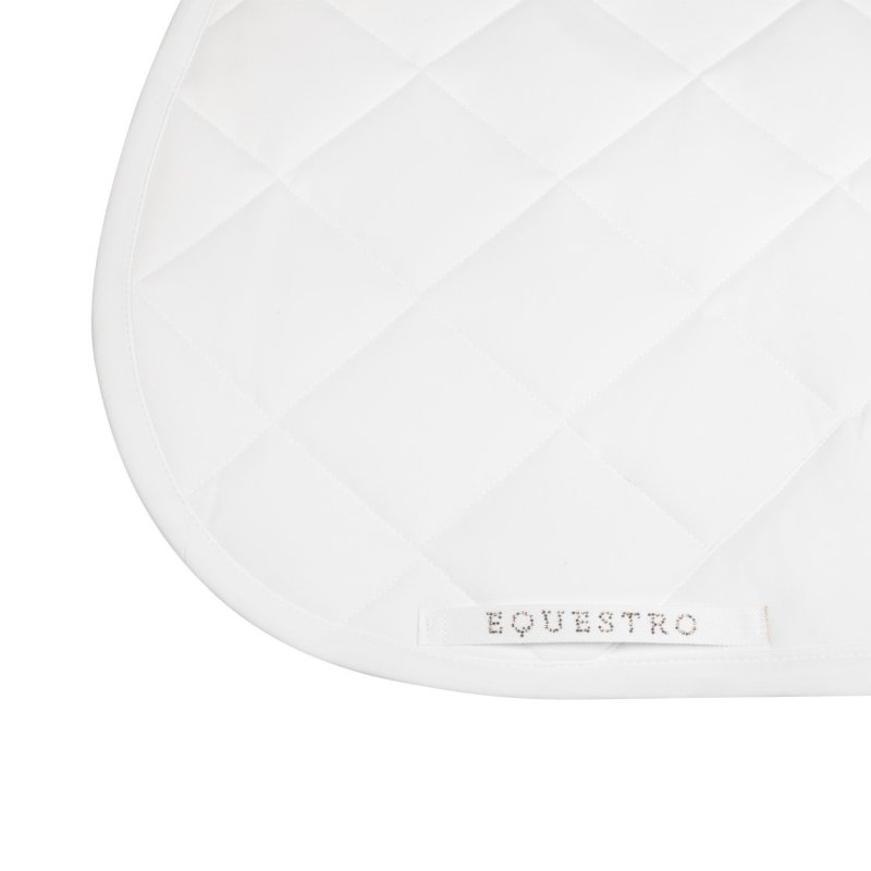 Equestro Sottosella salto con logo in strass - Bianco