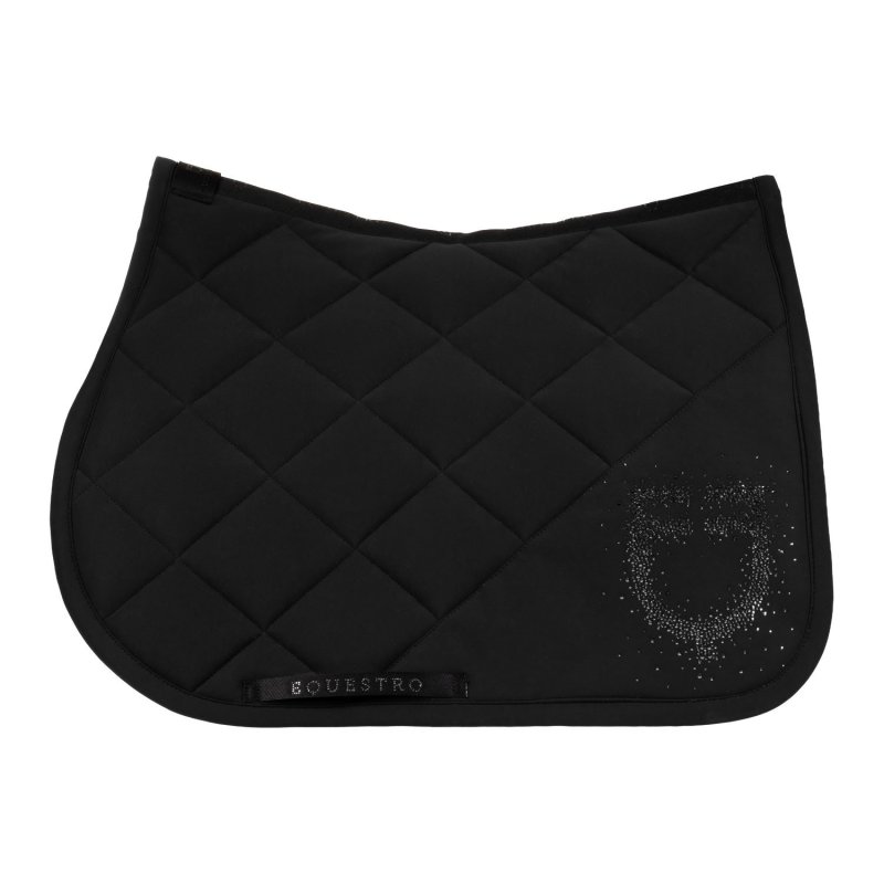 Equestro Sottosella salto con logo in strass - Nero