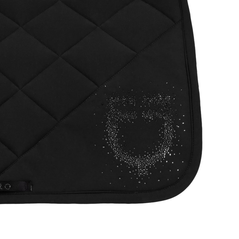 Equestro Sottosella salto con logo in strass - Nero