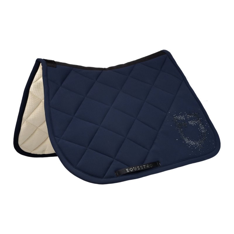Equestro Sottosella salto con logo in strass - Blu navy