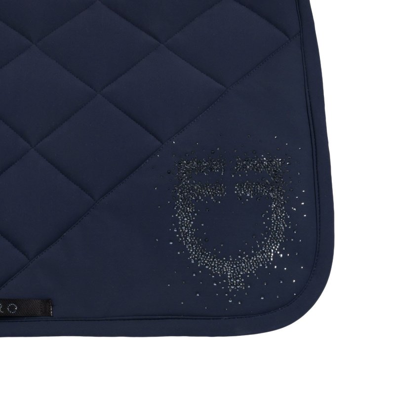Equestro Sottosella salto con logo in strass - Blu navy
