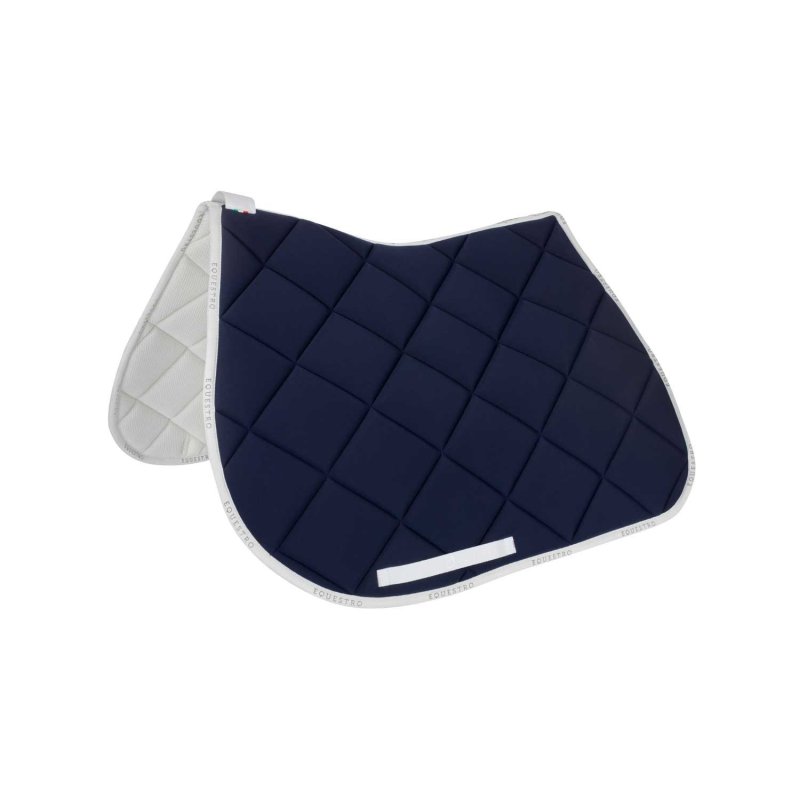 Equestro Sottosella salto in tessuto tecnico traspirante - Blu navy/Bianco