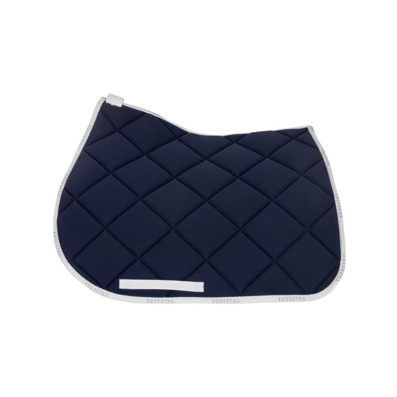 Equestro Sottosella salto in tessuto tecnico traspirante - Blu navy/Bianco