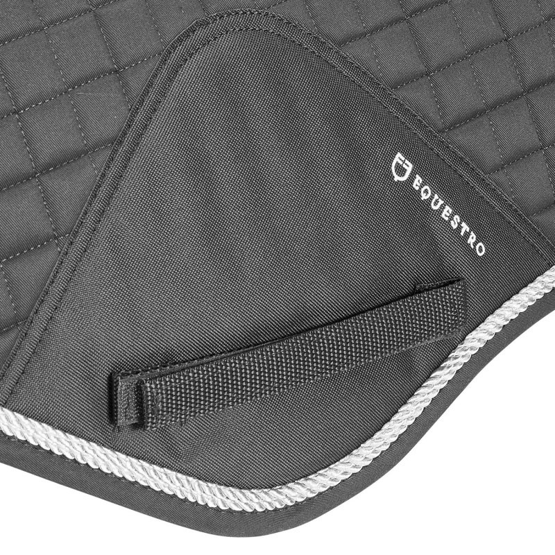 Equestro Sottosella da salto sagomato in cotone - Grigio
