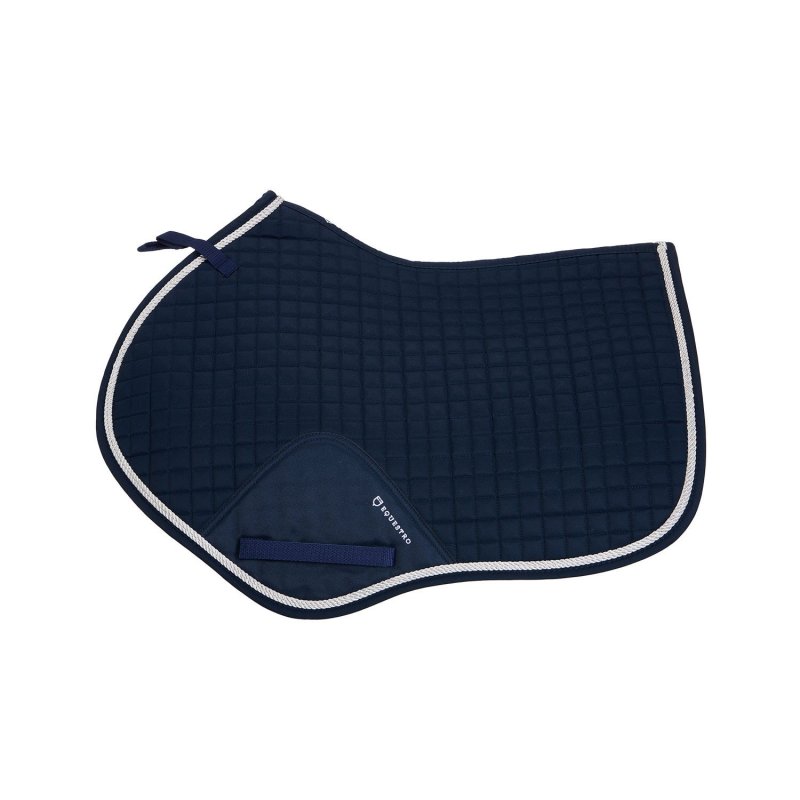 Equestro Sottosella da salto sagomato in cotone - Blu navy