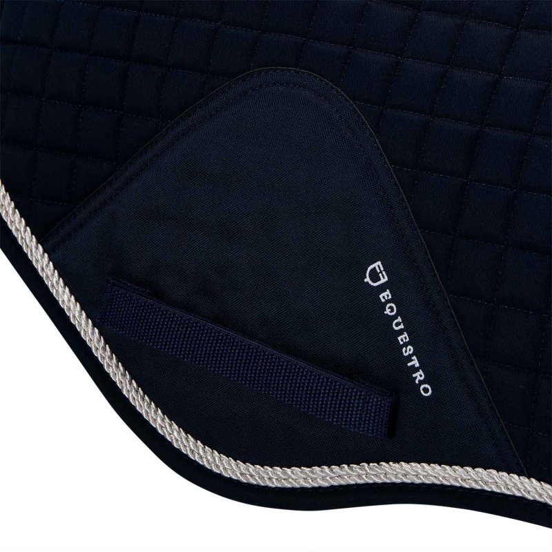 Equestro Sottosella da salto sagomato in cotone - Blu navy