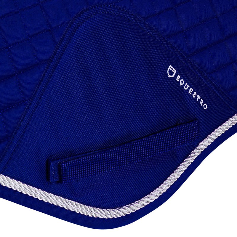 Equestro Sottosella da salto sagomato in cotone - Blu royal
