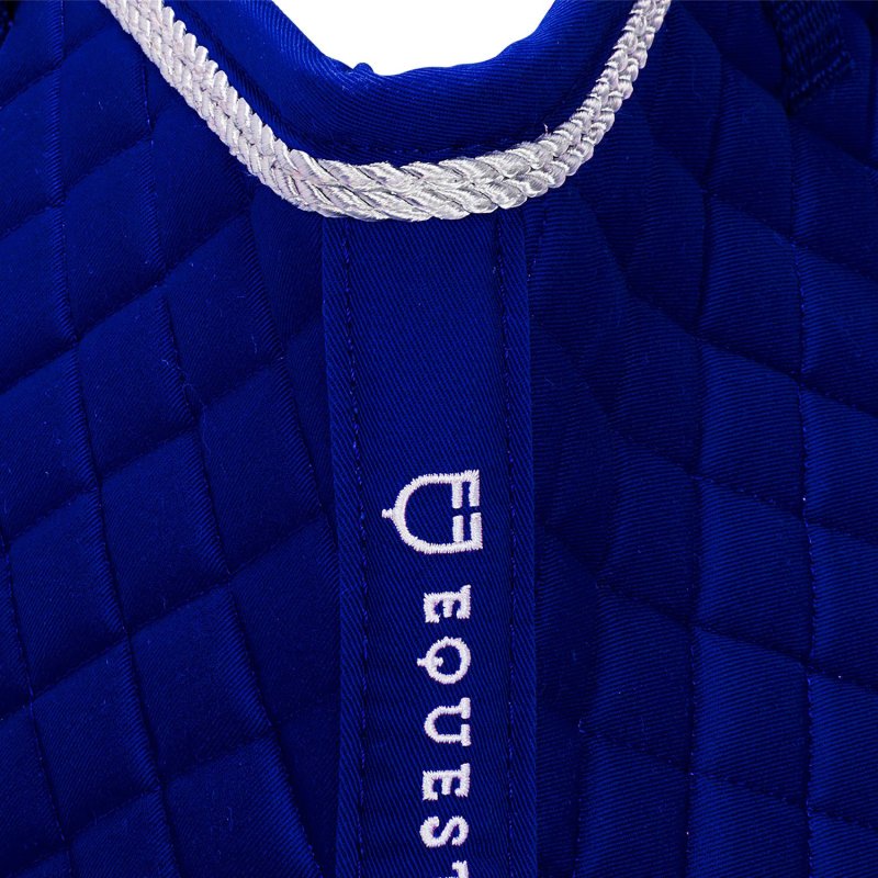 Equestro Sottosella da salto sagomato in cotone - Blu royal