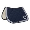 Equestro Sottosella salto Double Stripes in tessuto tecnico - Blu navy/Bianco