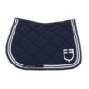 Equestro Sottosella salto Double Stripes in tessuto tecnico - Blu navy/Bianco