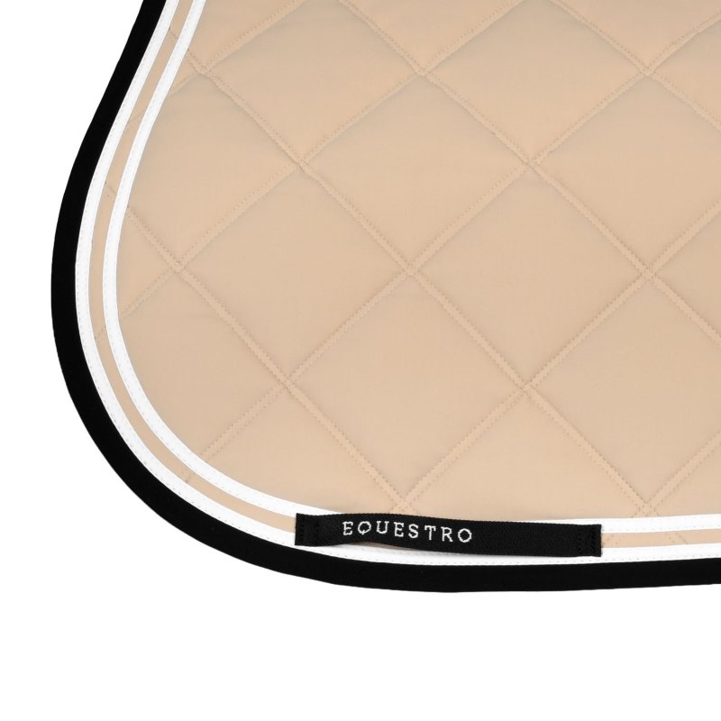 Equestro Sottosella salto Double Stripes in tessuto tecnico - Oxford Tan/Nero