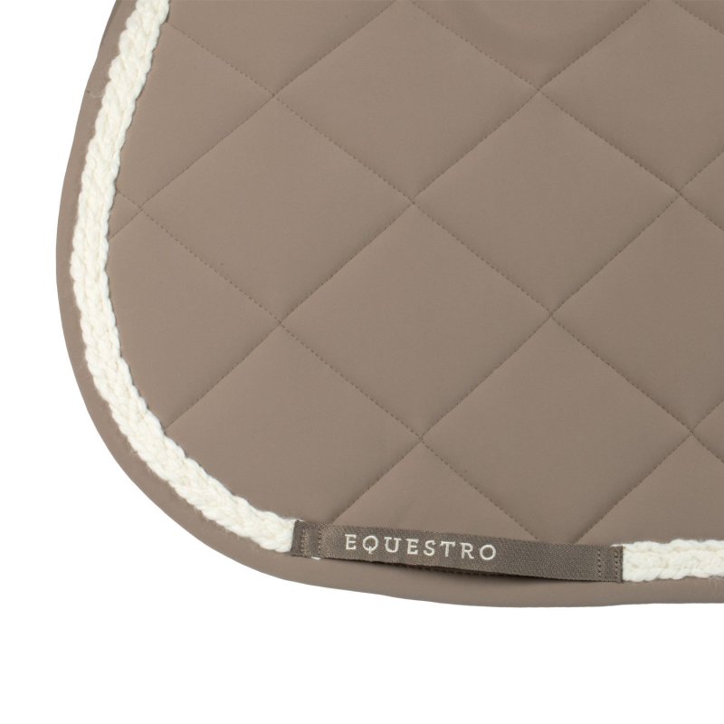 Equestro Sottosella salto con cordoncino intrecciato - Noce/Bianco antico