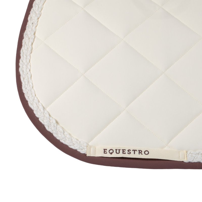 Equestro Sottosella salto con cordoncino intrecciato - Bianco antico/Marrone