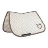 Equestro Sottosella salto con stampa monogram - Bianco antico/Noce