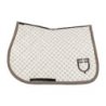 Equestro Sottosella salto con stampa monogram - Bianco antico/Noce