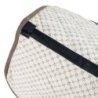 Equestro Sottosella salto con stampa monogram - Bianco antico/Noce