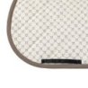 Equestro Sottosella salto con stampa monogram - Bianco antico/Noce