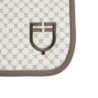 Equestro Sottosella salto con stampa monogram - Bianco antico/Noce