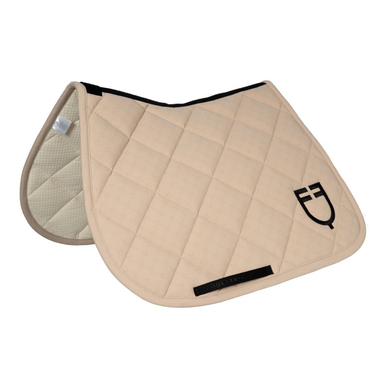 Equestro Sottosella salto con stampa monogram - Oxford Tan/Nero