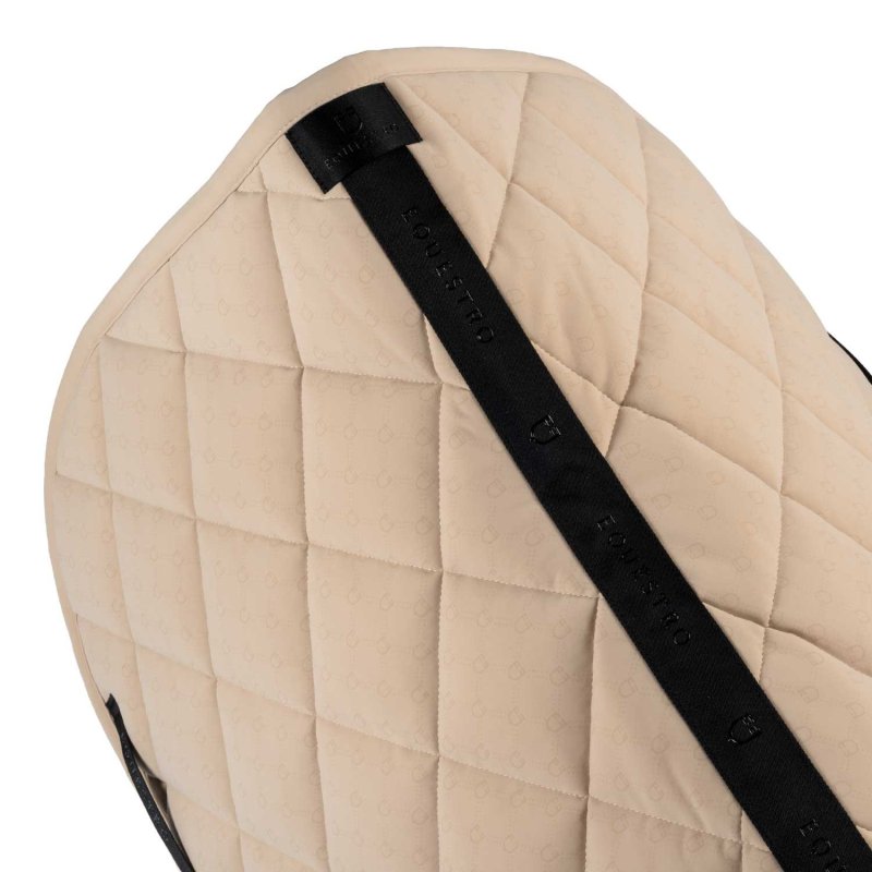 Equestro Sottosella salto con stampa monogram - Oxford Tan/Nero