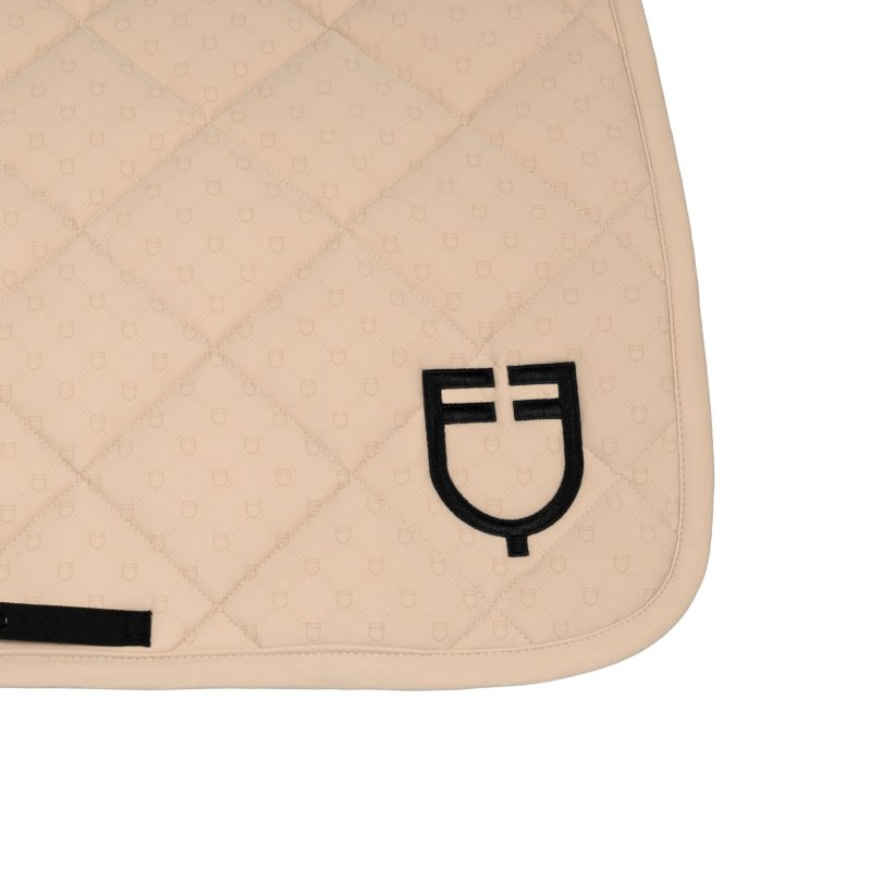Equestro Sottosella salto con stampa monogram - Oxford Tan/Nero