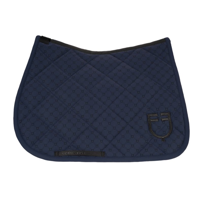 Equestro Sottosella salto con stampa monogram - Blu navy/Nero