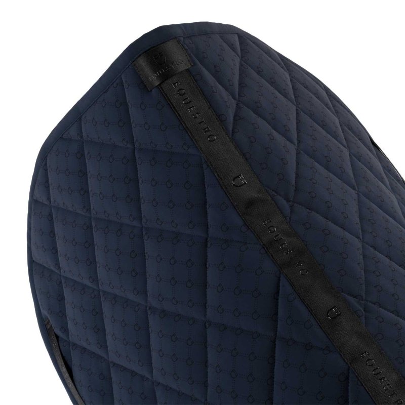 Equestro Sottosella salto con stampa monogram - Blu navy/Nero