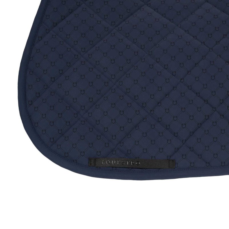 Equestro Sottosella salto con stampa monogram - Blu navy/Nero