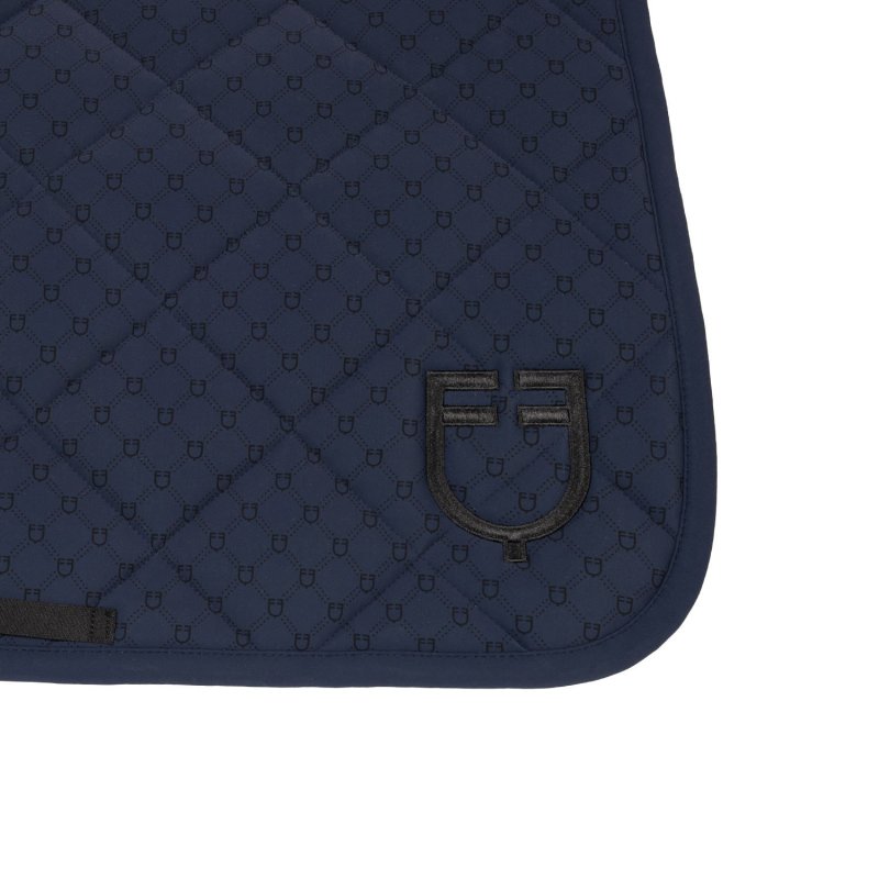 Equestro Sottosella salto con stampa monogram - Blu navy/Nero