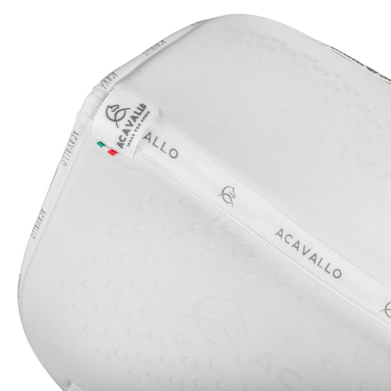 Acavallo Sottosella dressage con bambù e grip silicone - Bianco
