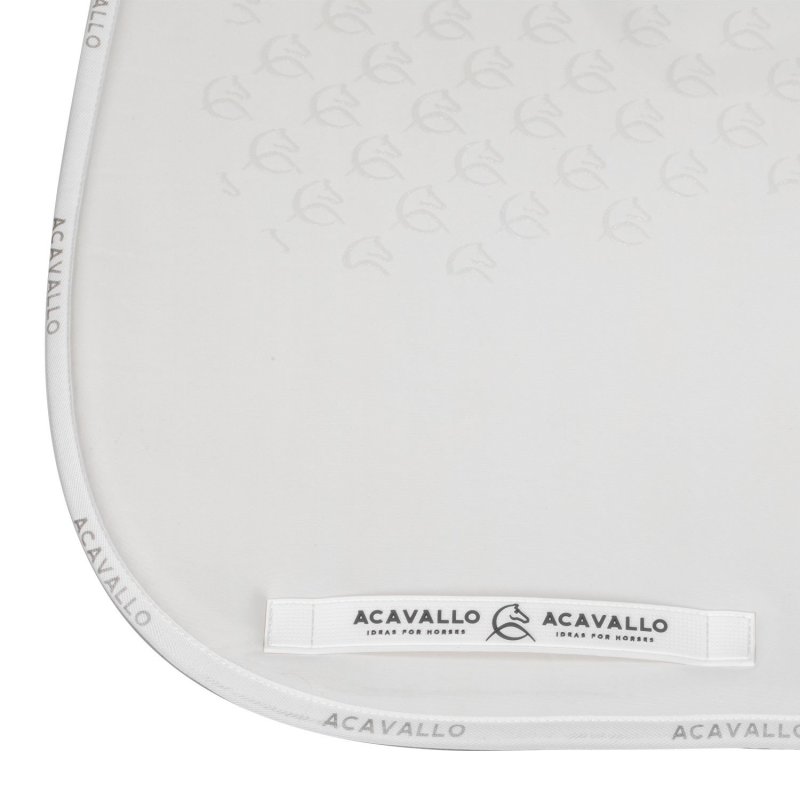 Acavallo Sottosella dressage con bambù e grip silicone - Bianco
