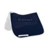 Acavallo Sottosella dressage con bambù e grip silicone - Deep Blue/Bianco