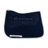 Acavallo Sottosella dressage con bambù e grip silicone - Deep Blue/Bianco