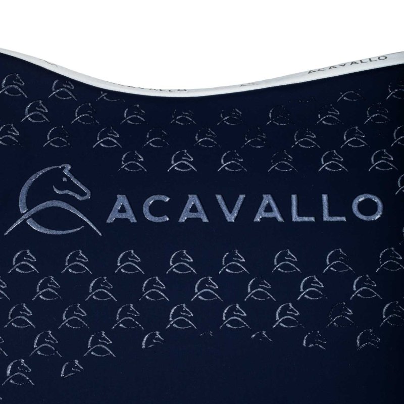 Acavallo Sottosella dressage con bambù e grip silicone - Deep Blue/Bianco