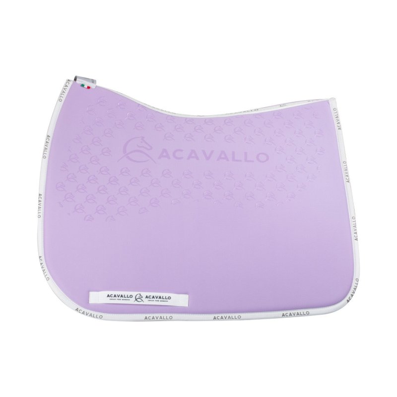 Acavallo Sottosella dressage con bambù e grip silicone - Lilla/Bianco