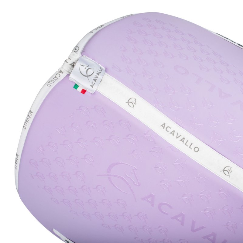 Acavallo Sottosella dressage con bambù e grip silicone - Lilla/Bianco