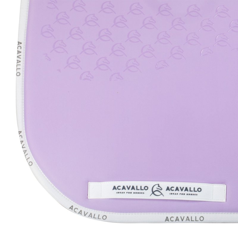 Acavallo Sottosella dressage con bambù e grip silicone - Lilla/Bianco