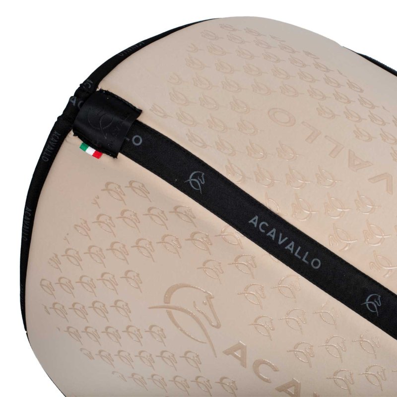 Acavallo Sottosella dressage con bambù e grip silicone - Sabbia/Nero