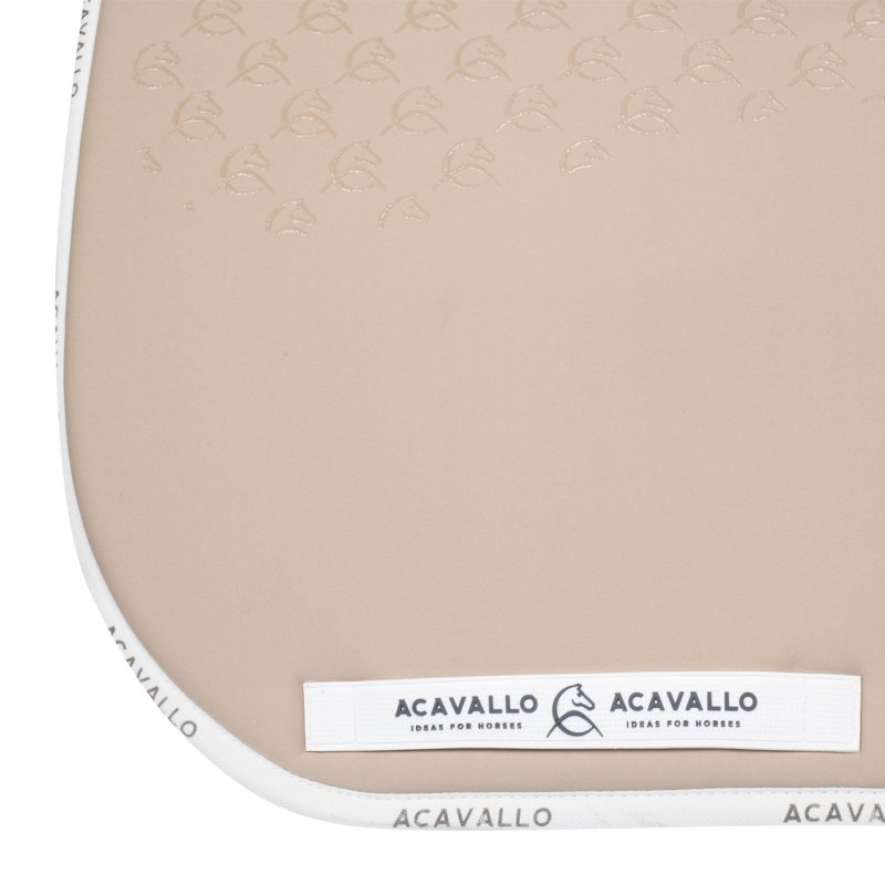 Acavallo Sottosella dressage con bambù e grip silicone - Sabbia/Bianco