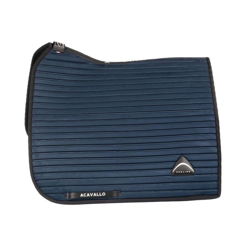 Acavallo Sottosella dressage Sublime angolato a strisce - Blu navy
