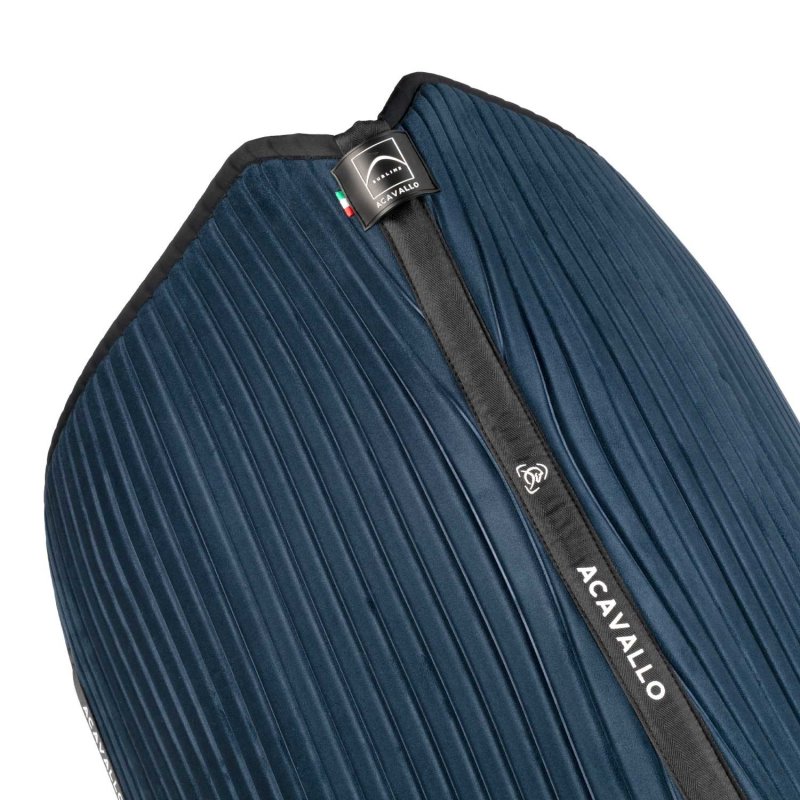 Acavallo Sottosella dressage Sublime angolato a strisce - Blu navy