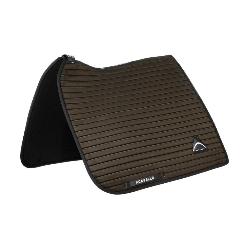 Acavallo Sottosella dressage Sublime angolato a strisce - Marrone