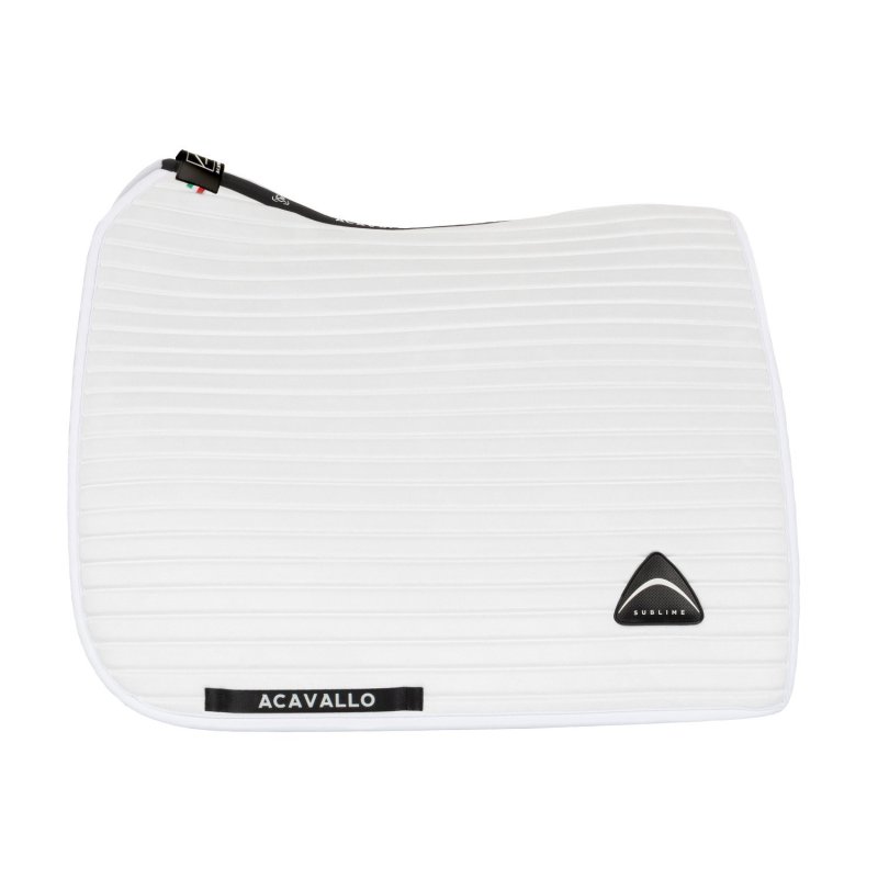 Acavallo Sottosella dressage Sublime angolato a strisce - Bianco
