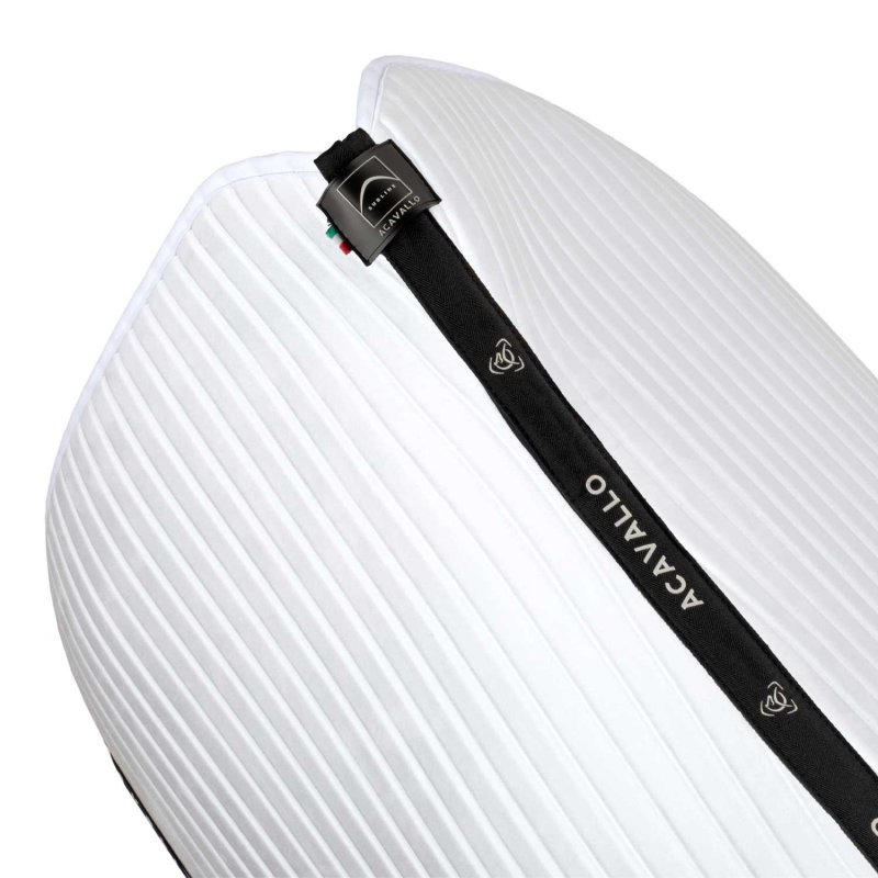 Acavallo Sottosella dressage Sublime angolato a strisce - Bianco
