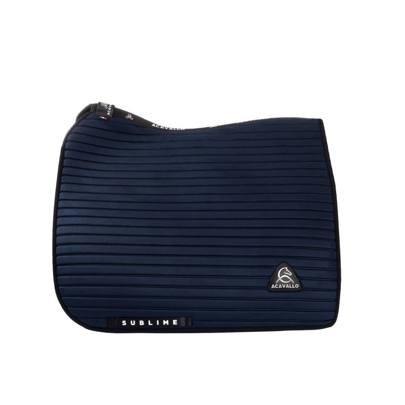Acavallo Sottosella dressage Sublime in camoscio a strisce - Blu navy