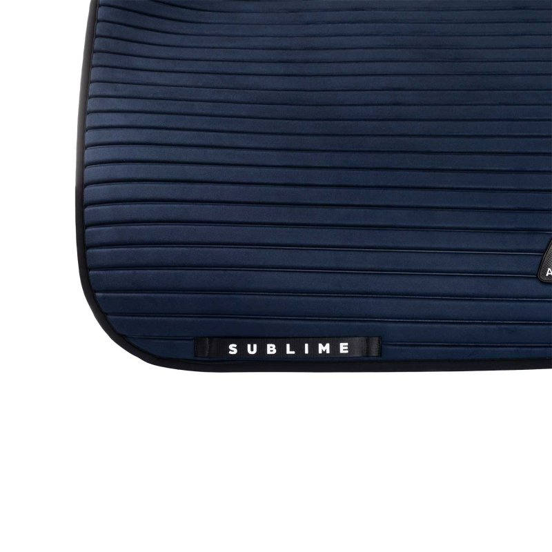Acavallo Sottosella dressage Sublime in camoscio a strisce - Blu navy