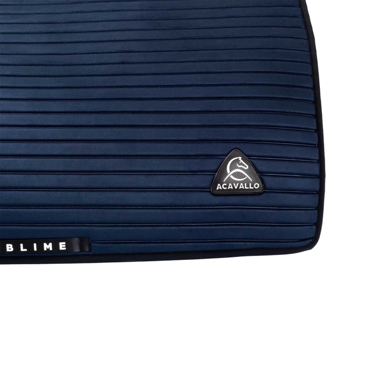 Acavallo Sottosella dressage Sublime in camoscio a strisce - Blu navy