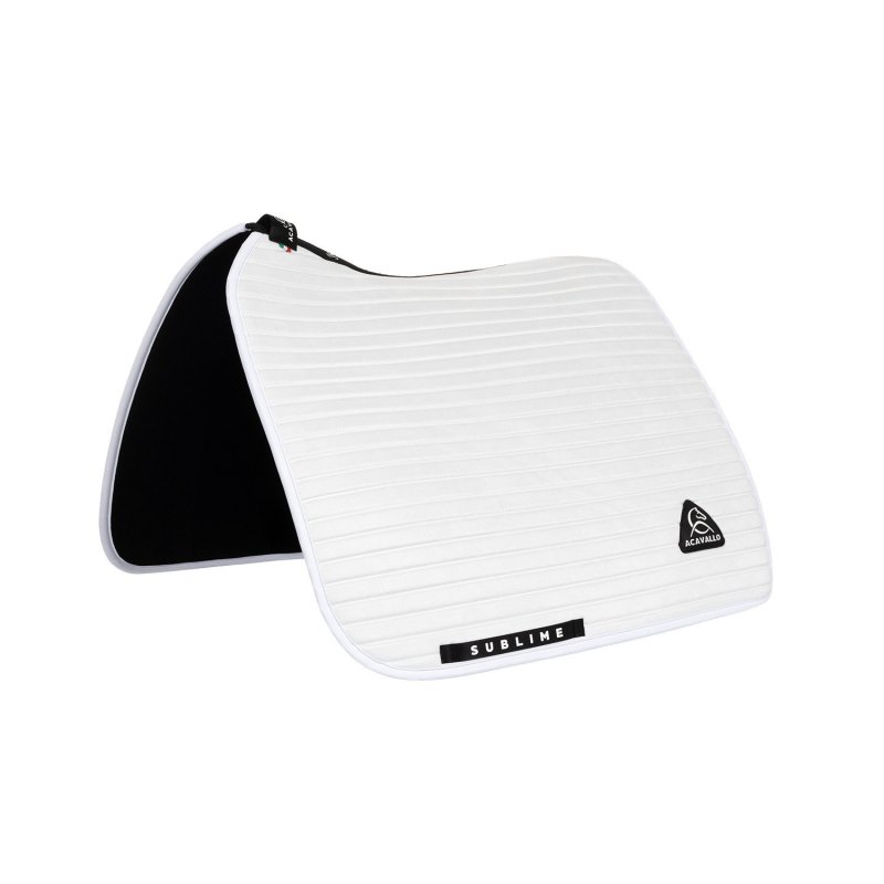 Acavallo Sottosella dressage Sublime in camoscio a strisce - Bianco